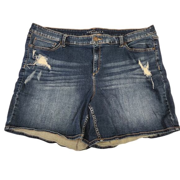 Boutique + Pants - Boutique+ Boyfriend Distressed Denim Shorts Size 20W